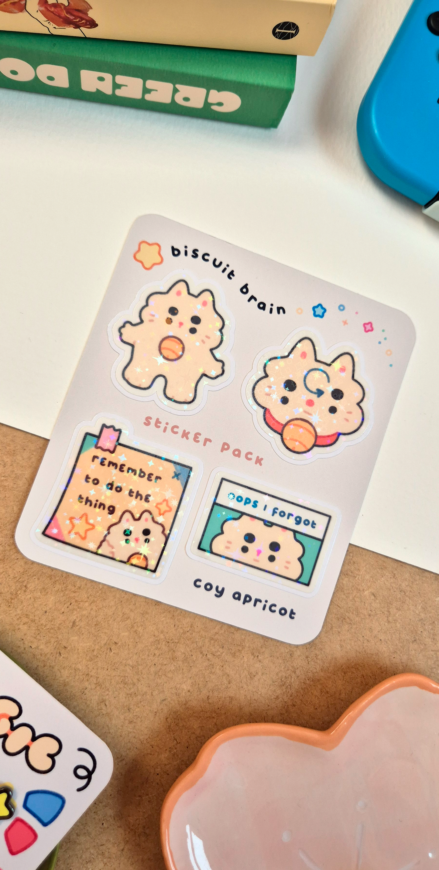 Biscuit Brain Vinyl Sticker 4 Pack