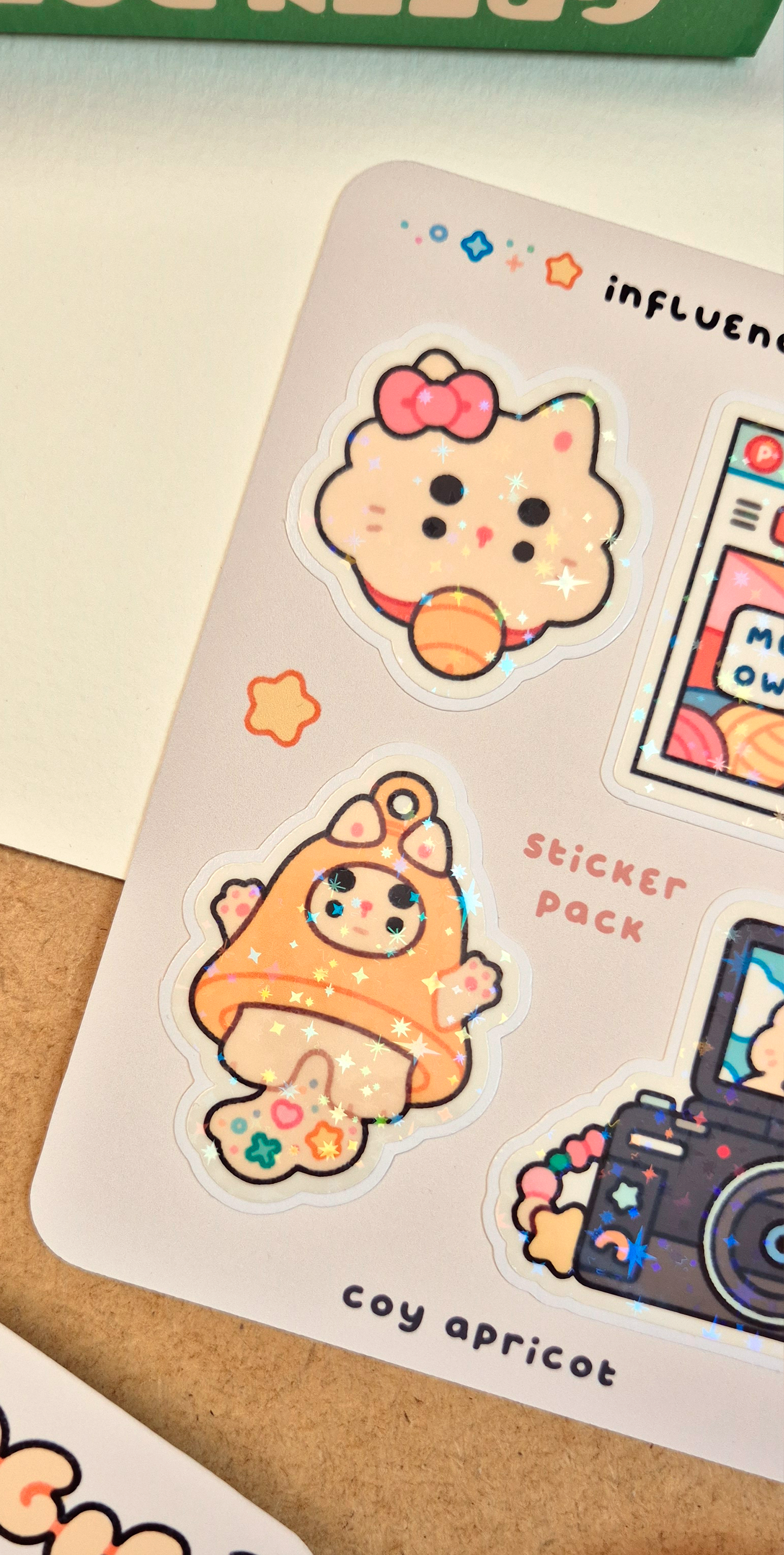 Influencer Kitty Vinyl Sticker 4 Pack
