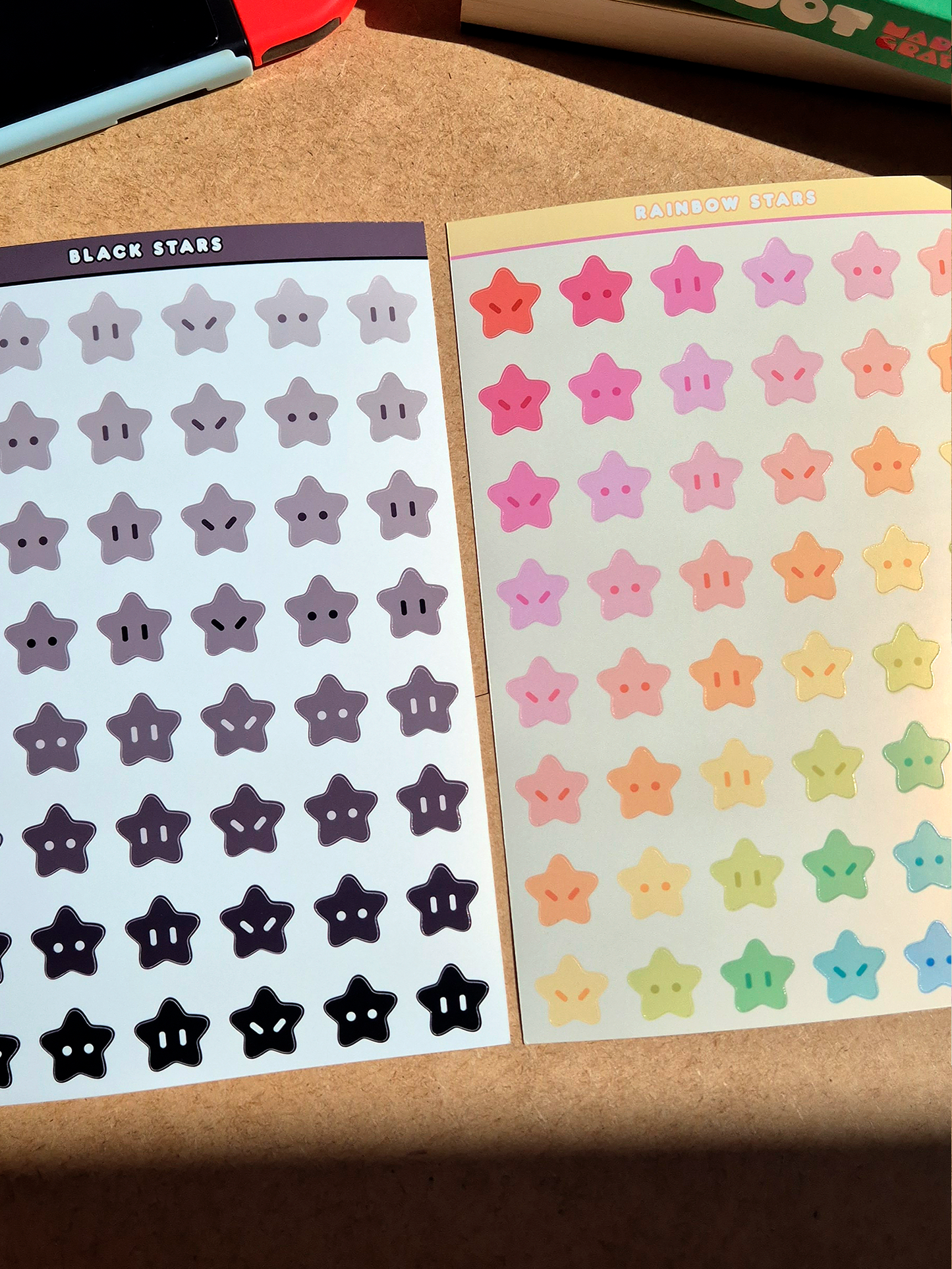 Rainbow Stars Sticker Sheet