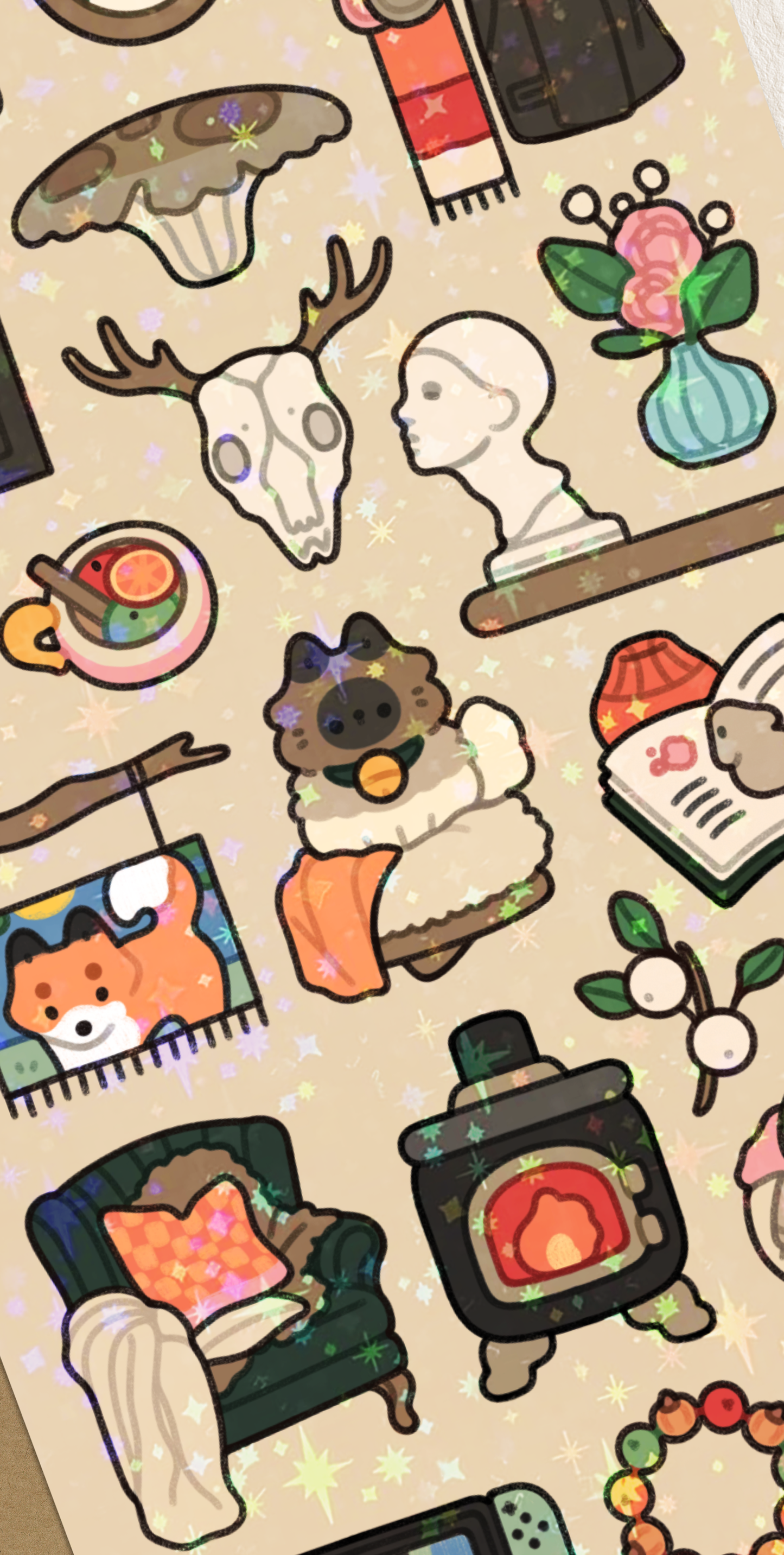 Cozy lounge Sticker Sheet