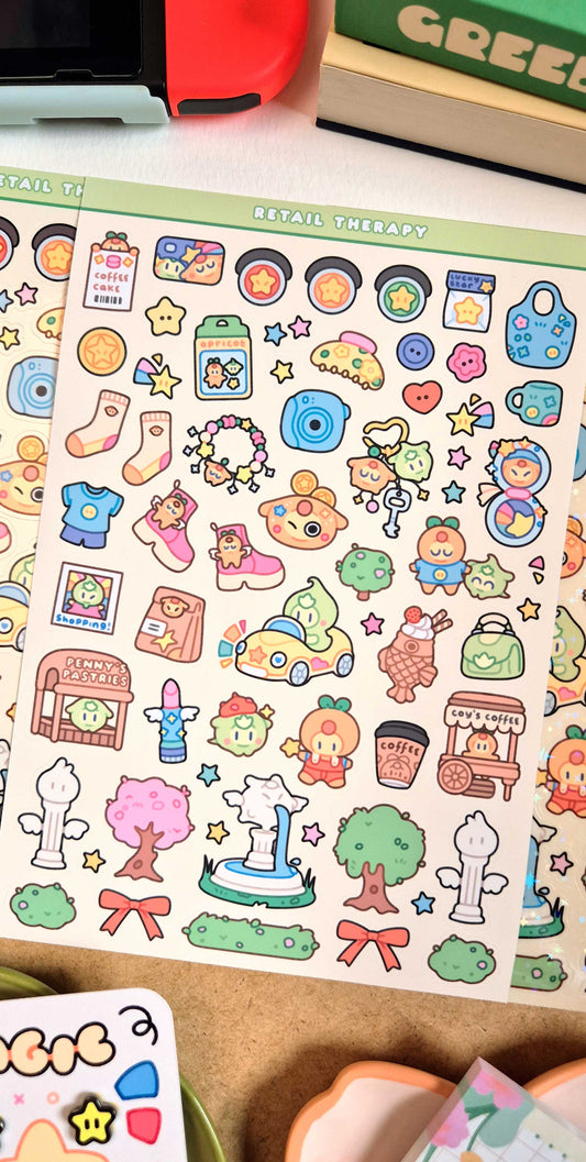 Retail Therapy Sticker Sheet