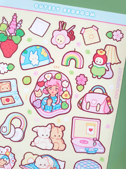Cutesy Bedroom Sticker Sheet