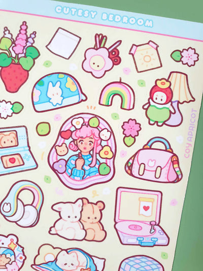 Cutesy Bedroom Sticker Sheet