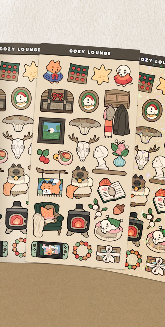 Cozy lounge Sticker Sheet