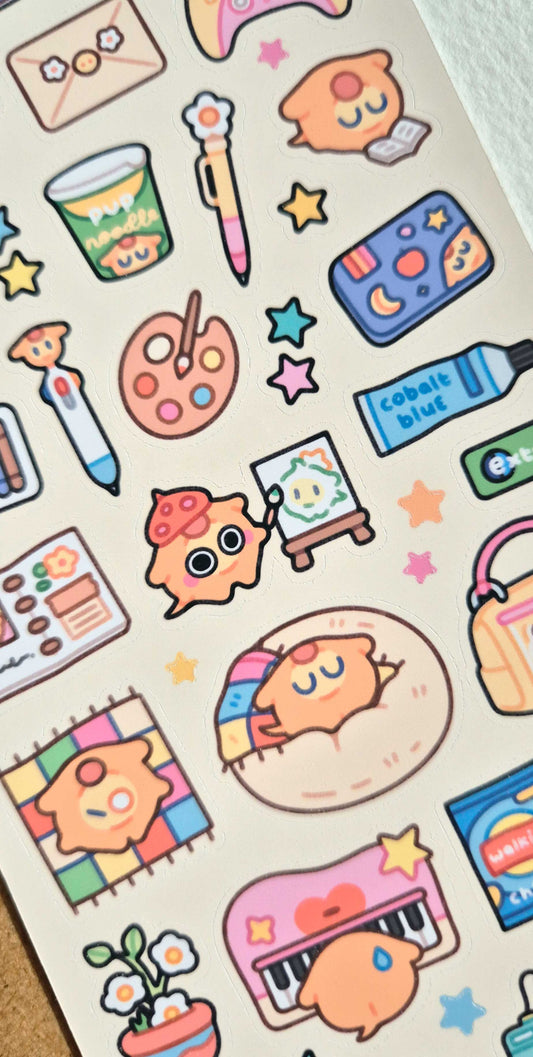 Coy Pup Activities Sticker Sheet