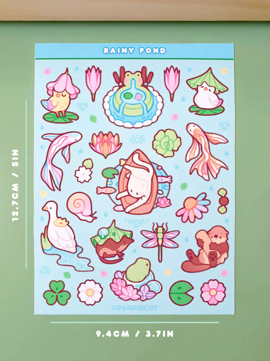 Rainy Pond Sticker Sheet