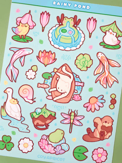 Rainy Pond Sticker Sheet