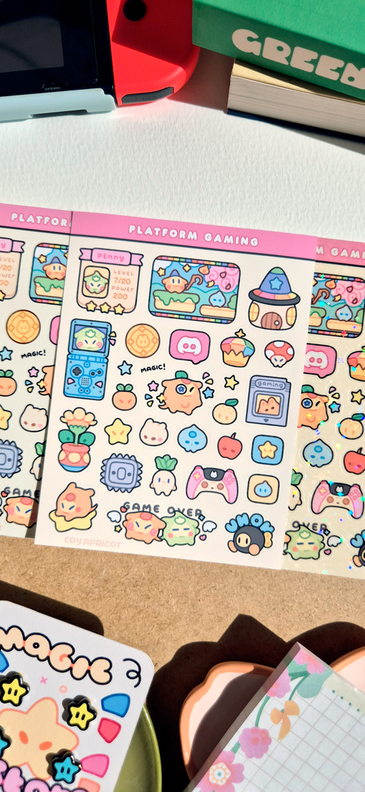Platform Gaming Sticker Sheet