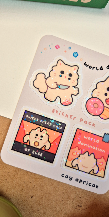 World Domination  Vinyl Sticker 4 Pack