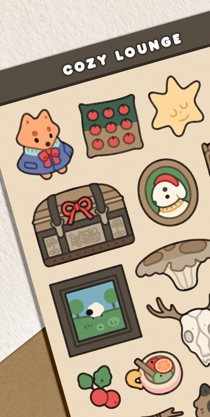 Cozy lounge Sticker Sheet