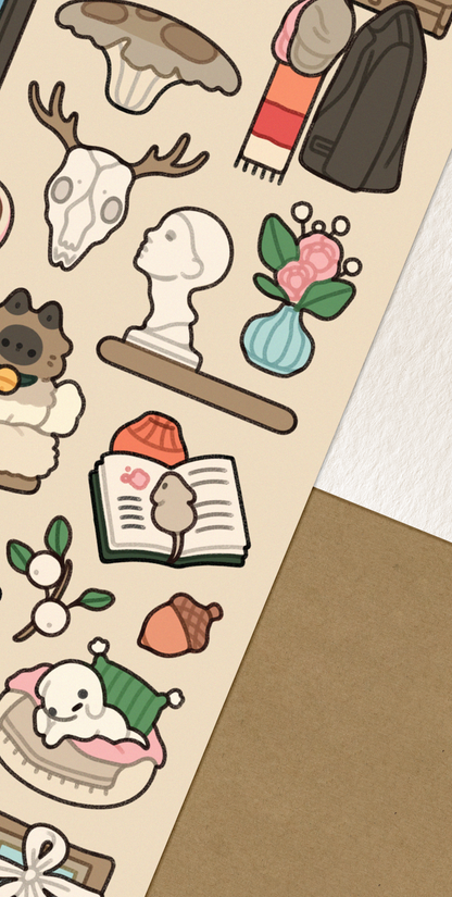 Cozy lounge Sticker Sheet