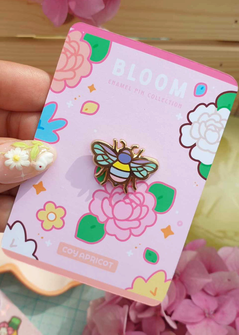 Bee Hard Enamel Pin