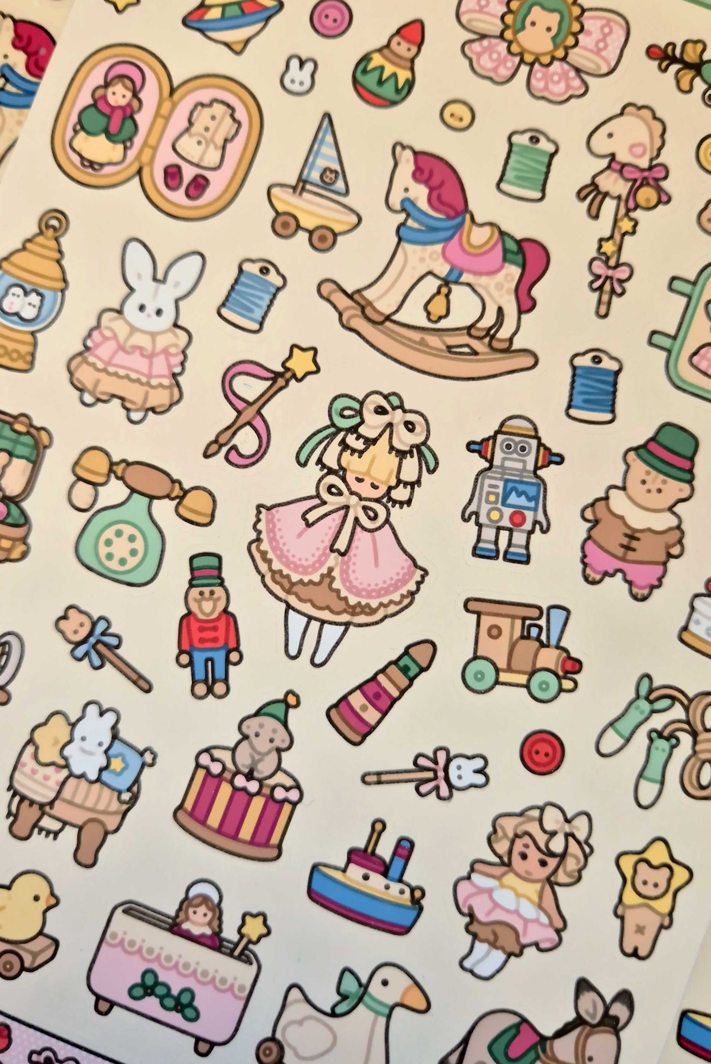 Vintage Toy Box Sticker Sheet