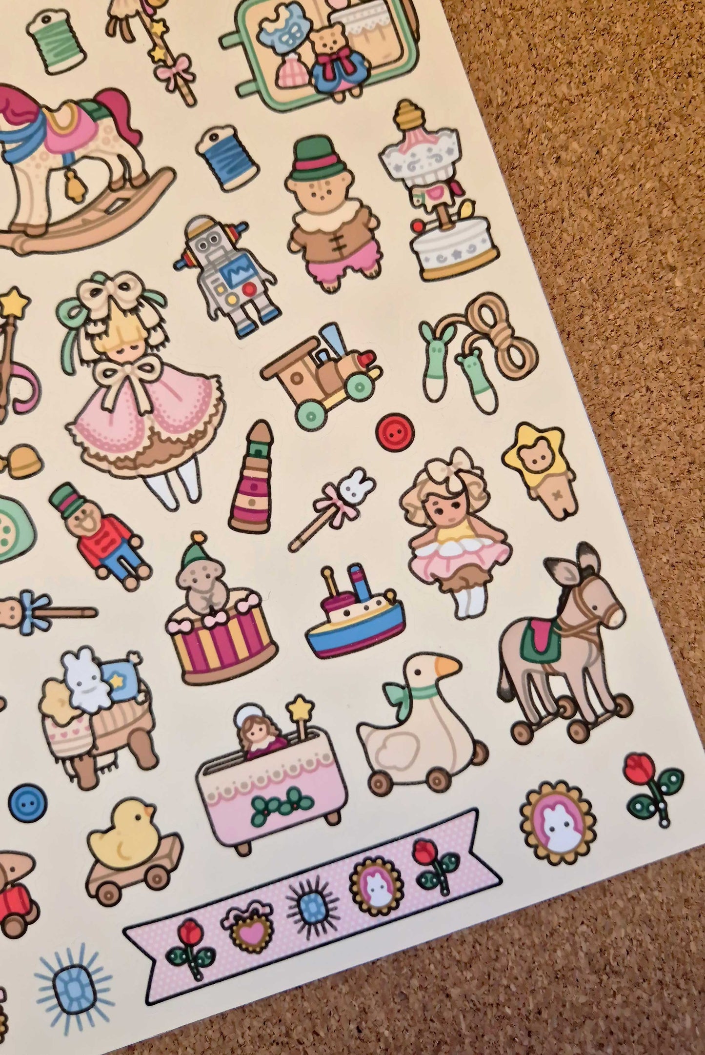 Vintage Toy Box Sticker Sheet